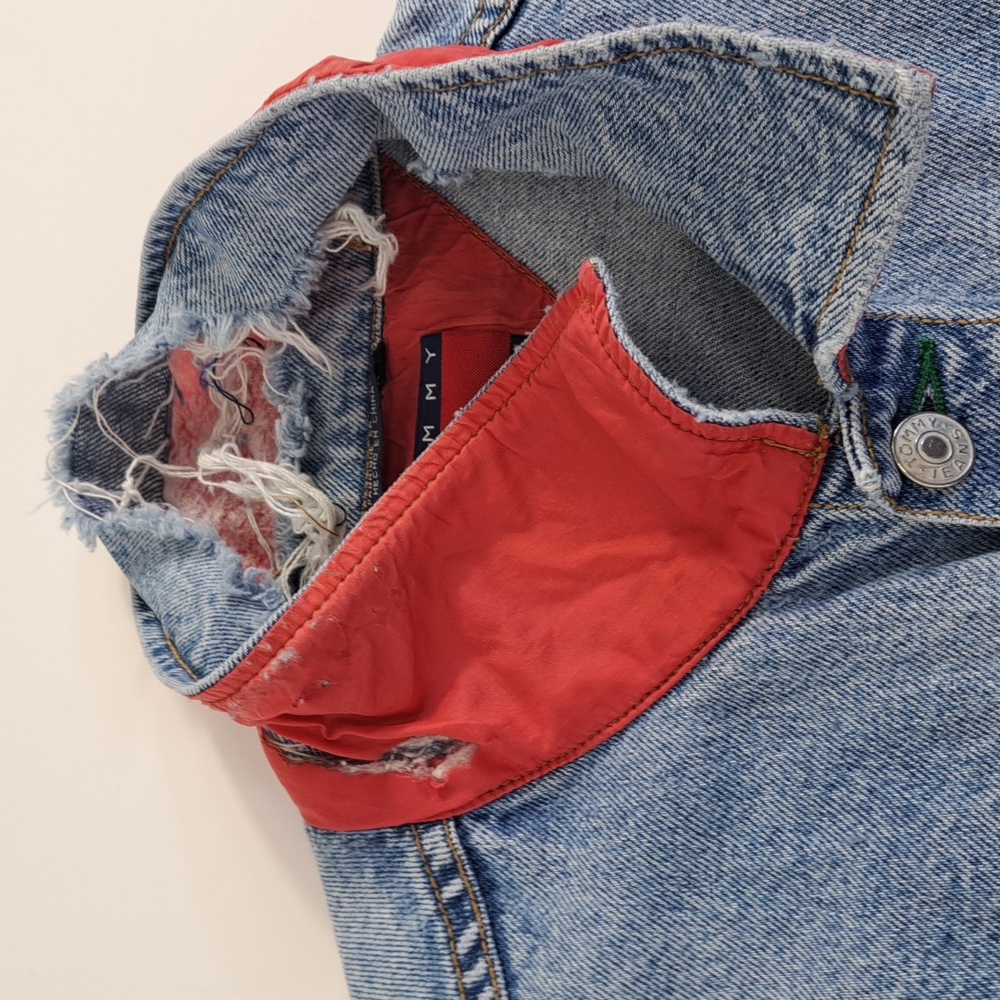 Destroyed Tommy Jean Jacket Size XL - Picture 8 of 17